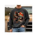 Eagle Sunset Wilderness Motorcycle Graphic Crewneck Sweatshirt