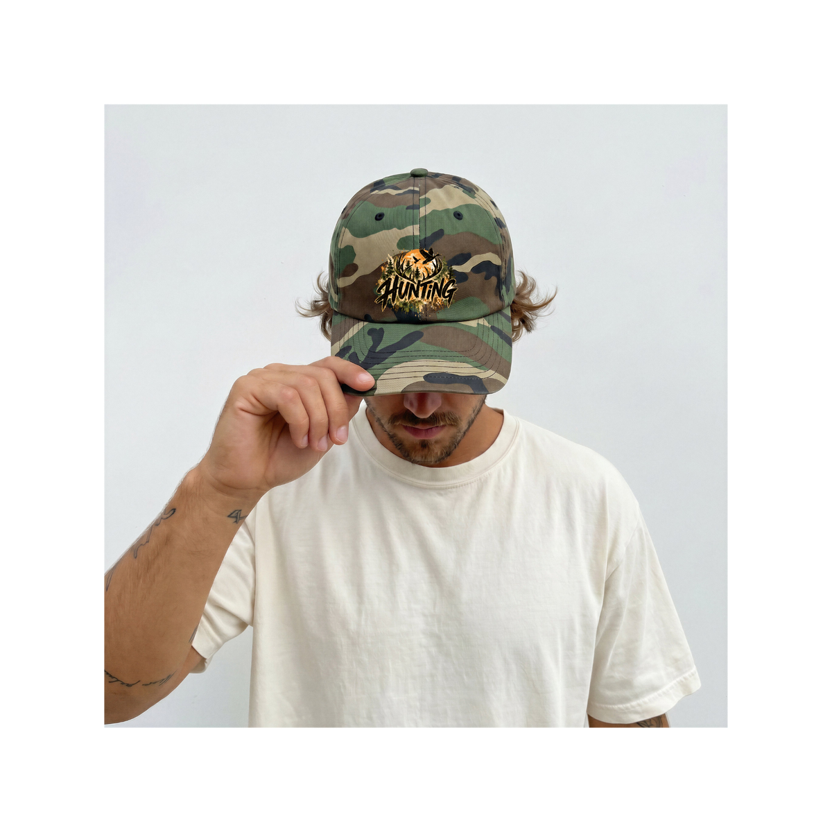 Hunting Season Vintage Camo Wildlife Graphic Classic Dad Cap
