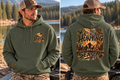 Hunting Season - Vintage Camo Wildlife Graphic - Fleece Lined Hoodie