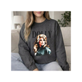Dolly Parton Vintage Graphic - Retro Country Music Portrait Crewneck Sweatshirt