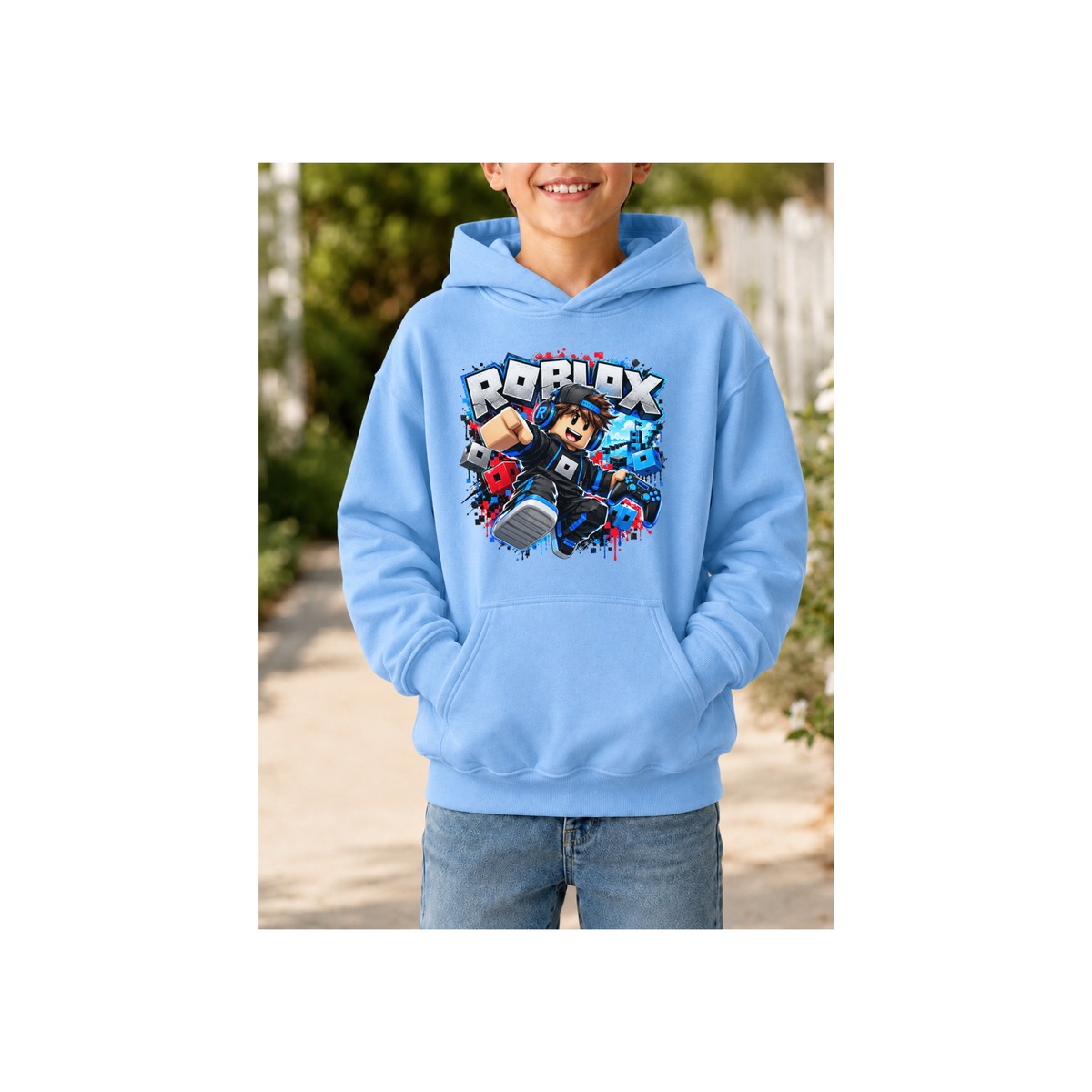 Roblox Action Graphic - Gamer Kids Hoodie