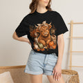 Autumn Highland Cow Cozy Fall T-Shirt (Comfort Colors)