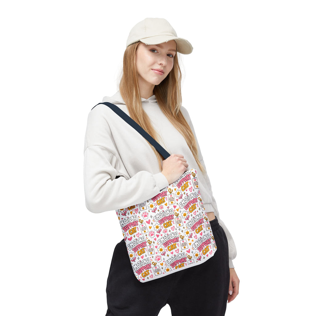 Emotional Support Cat All Over Print Tote Bag