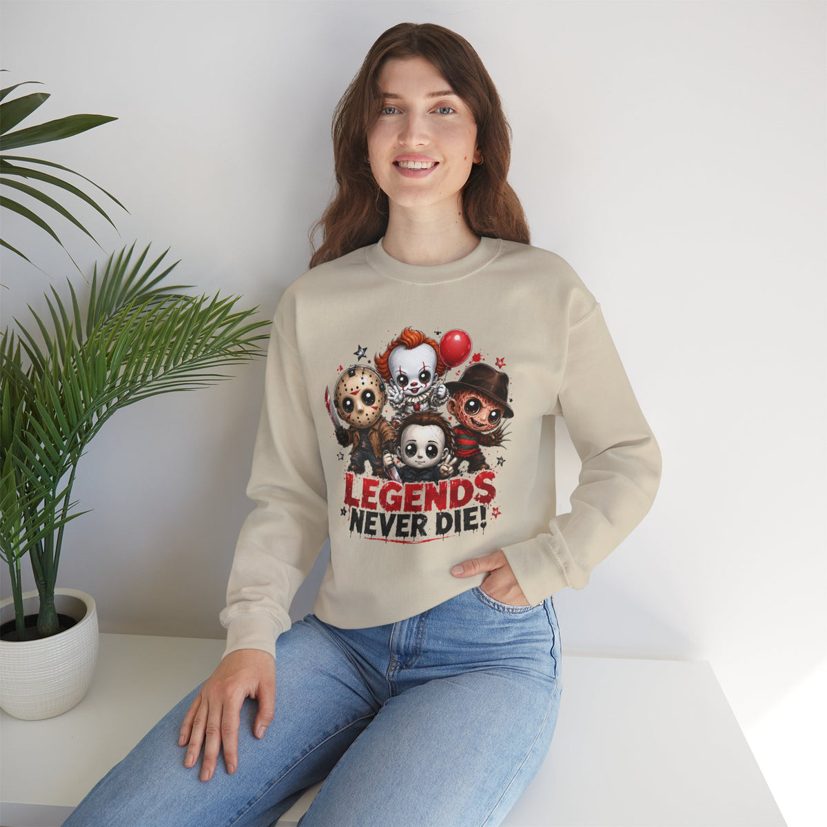 Horror Icons "Legends Never Die" Crewneck Sweatshirt