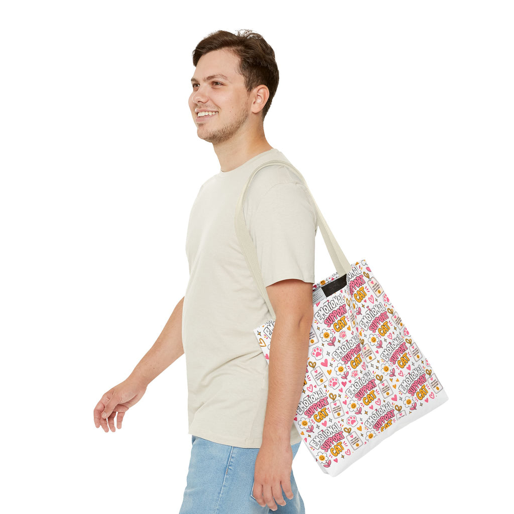Emotional Support Cat All Over Print Tote Bag
