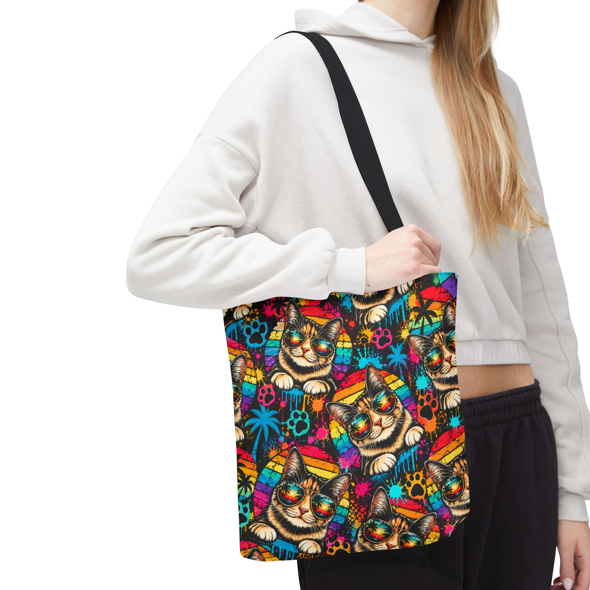 Retro Best Cat Dad Ever All-Over Print Bag