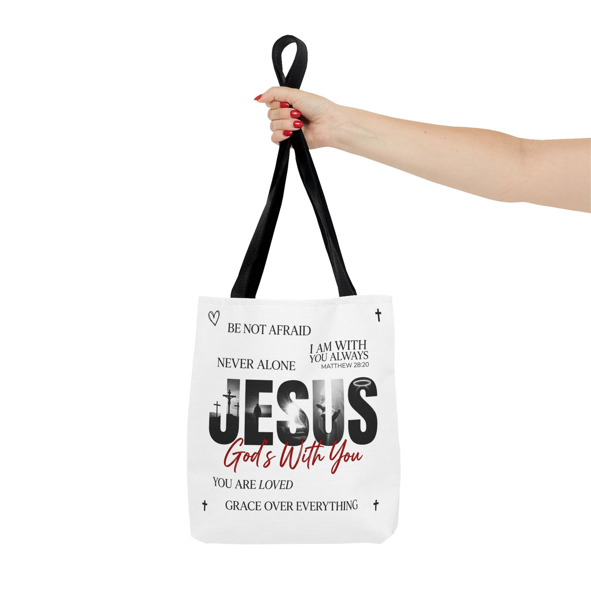 Jesus God's With You Christian Faith Tote Bag