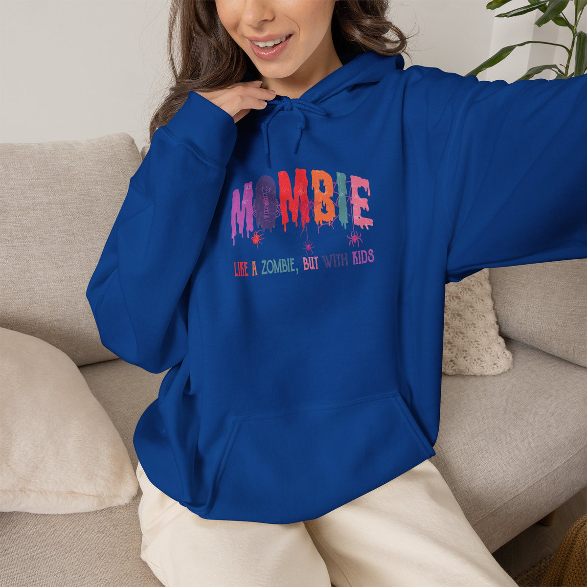 "Mombie: Like a Zombie, But With Kids" Hoodie (Front & Back Design)