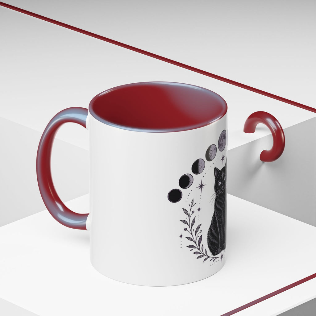 Black Cat Moon Phases Coffee Mug (11 oz /15 oz)