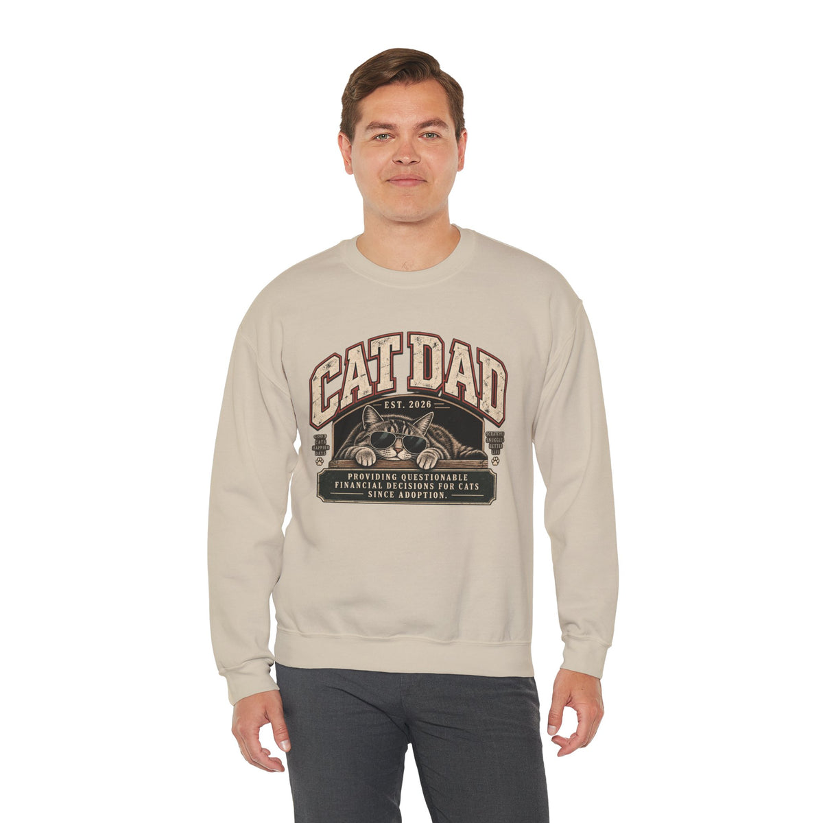 Cat Dad Since 2026 Crewneck Sweatshirt