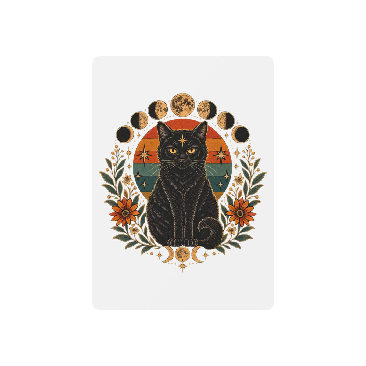 Mystic Black Cat Poker Playing Cards
