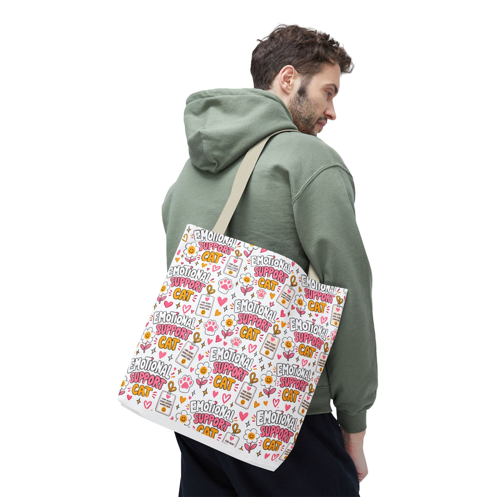 Emotional Support Cat All Over Print Tote Bag