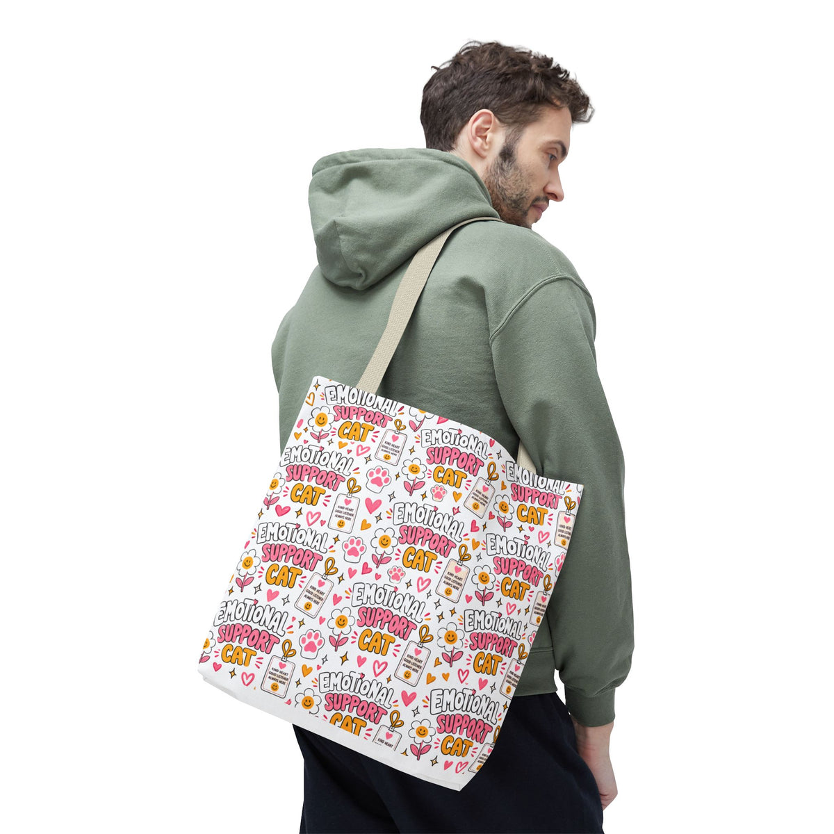 Emotional Support Cat All Over Print Tote Bag