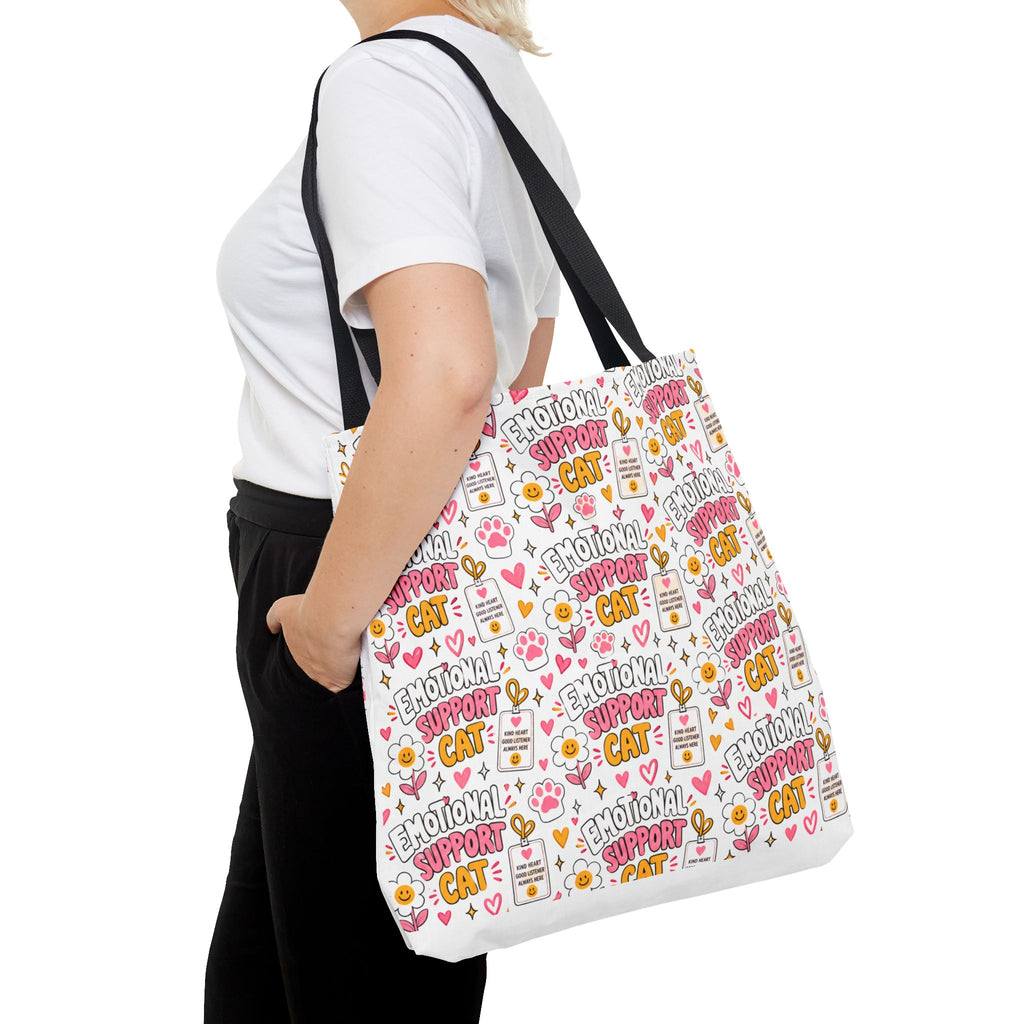 Emotional Support Cat All Over Print Tote Bag