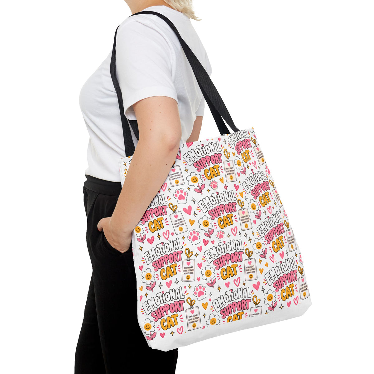 Emotional Support Cat All Over Print Tote Bag