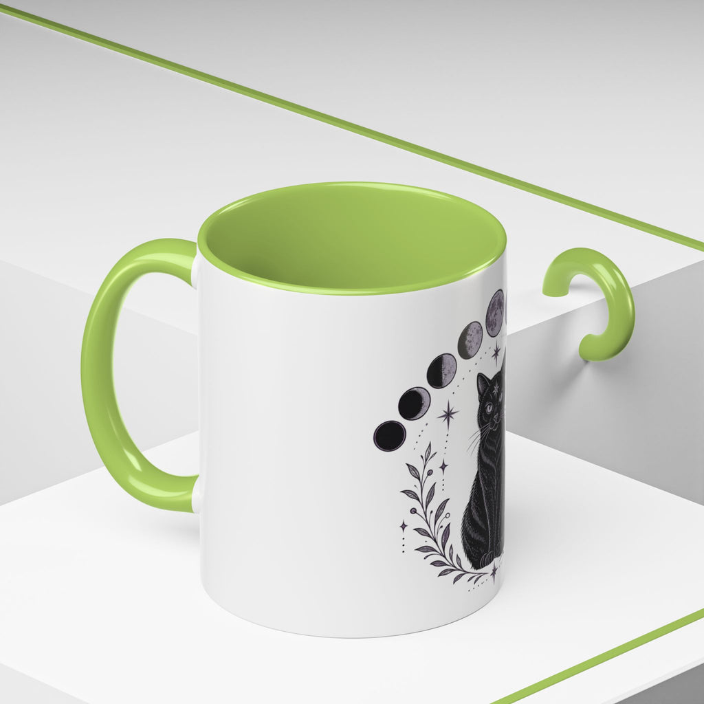 Black Cat Moon Phases Coffee Mug (11 oz /15 oz)