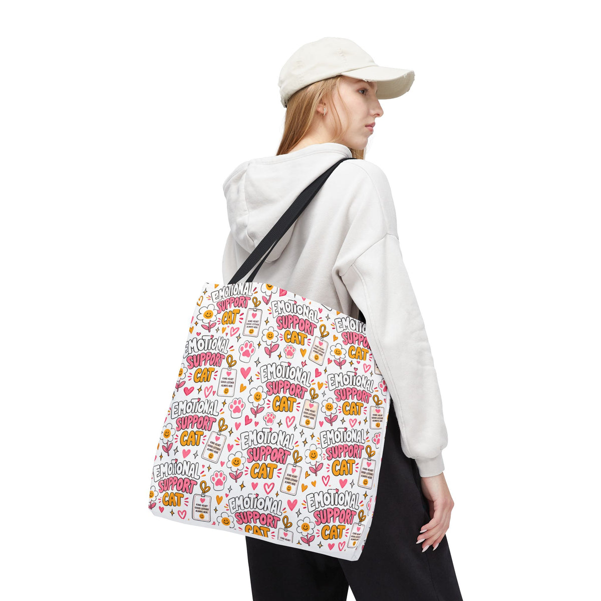 Emotional Support Cat All Over Print Tote Bag