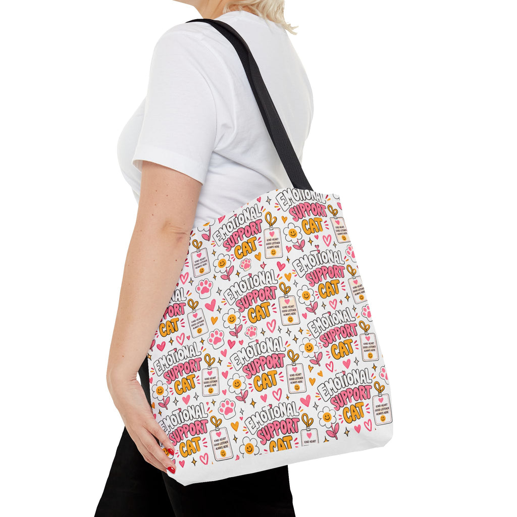 Emotional Support Cat All Over Print Tote Bag