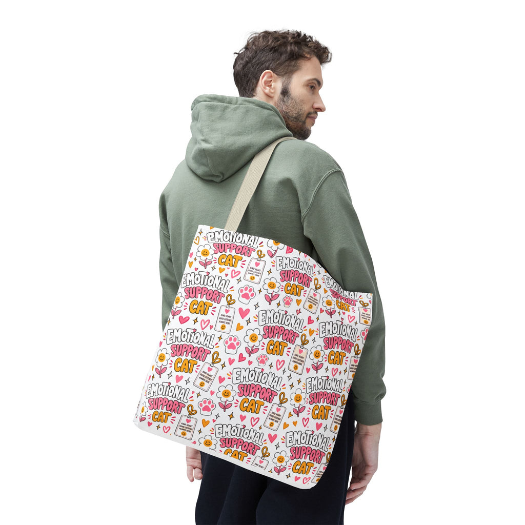 Emotional Support Cat All Over Print Tote Bag