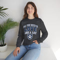 All You Need Is Love and a Cat Crewneck Sweatshirt