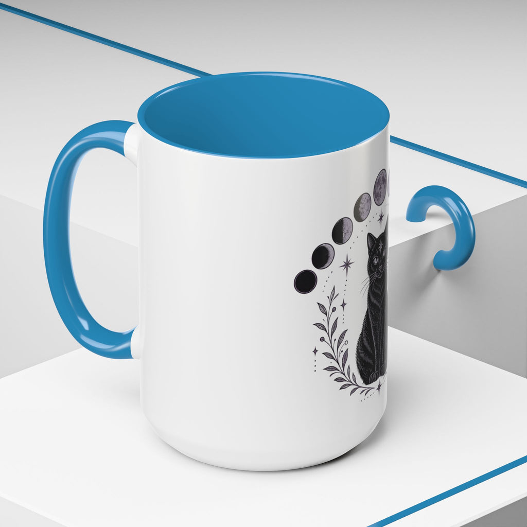 Black Cat Moon Phases Coffee Mug (11 oz /15 oz)