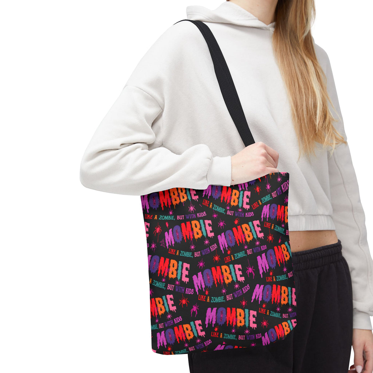 "Mombie: Like a Zombie, But With kids"  All Over Color Tote Bag