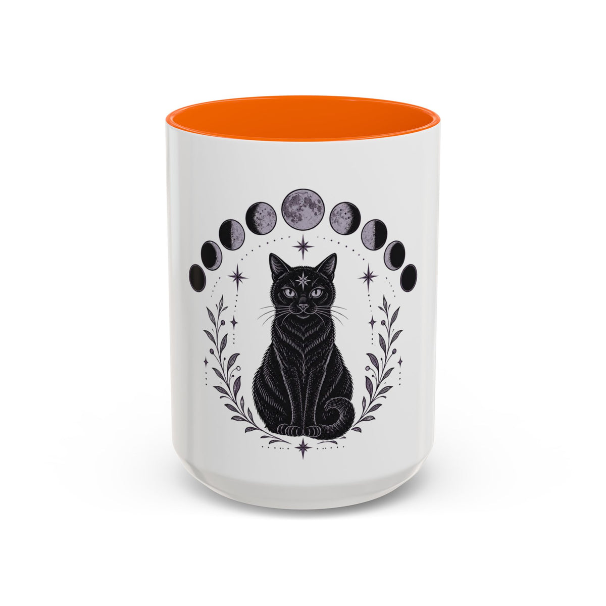 Black Cat Moon Phases Coffee Mug (11 oz /15 oz)