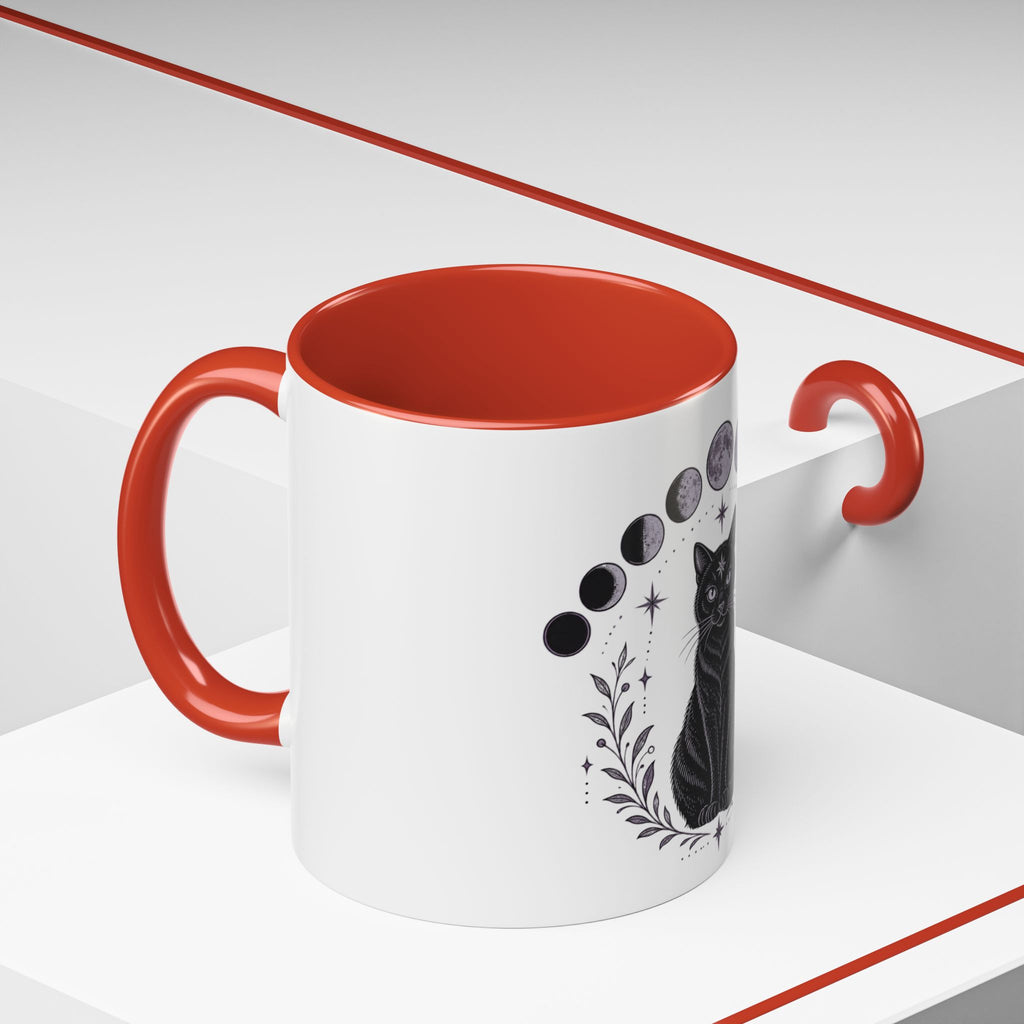 Black Cat Moon Phases Coffee Mug (11 oz /15 oz)