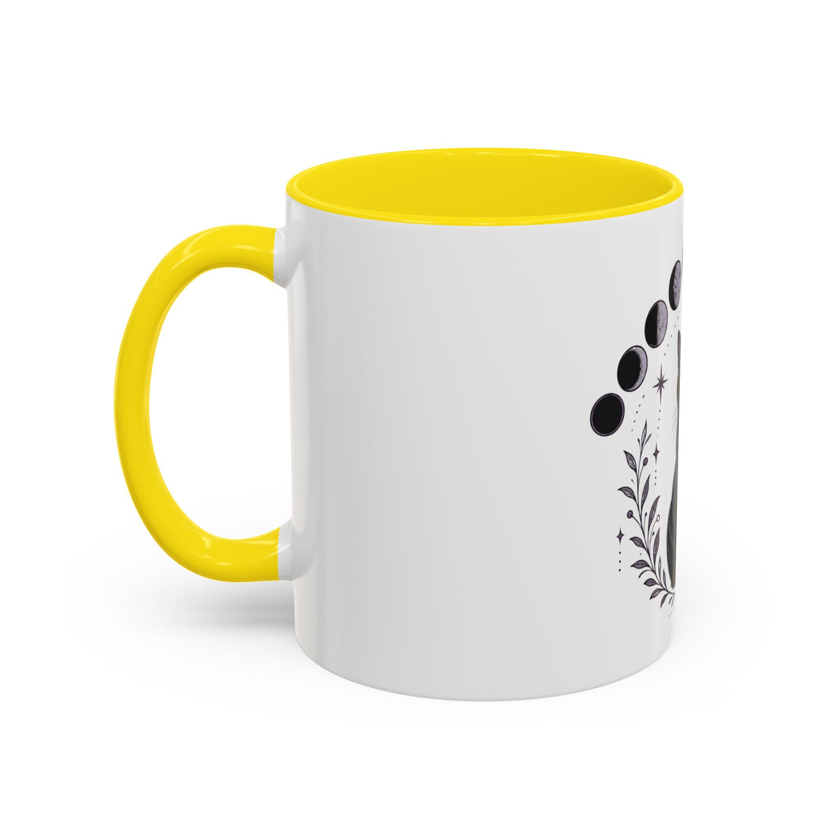 Black Cat Moon Phases Coffee Mug (11 oz /15 oz)