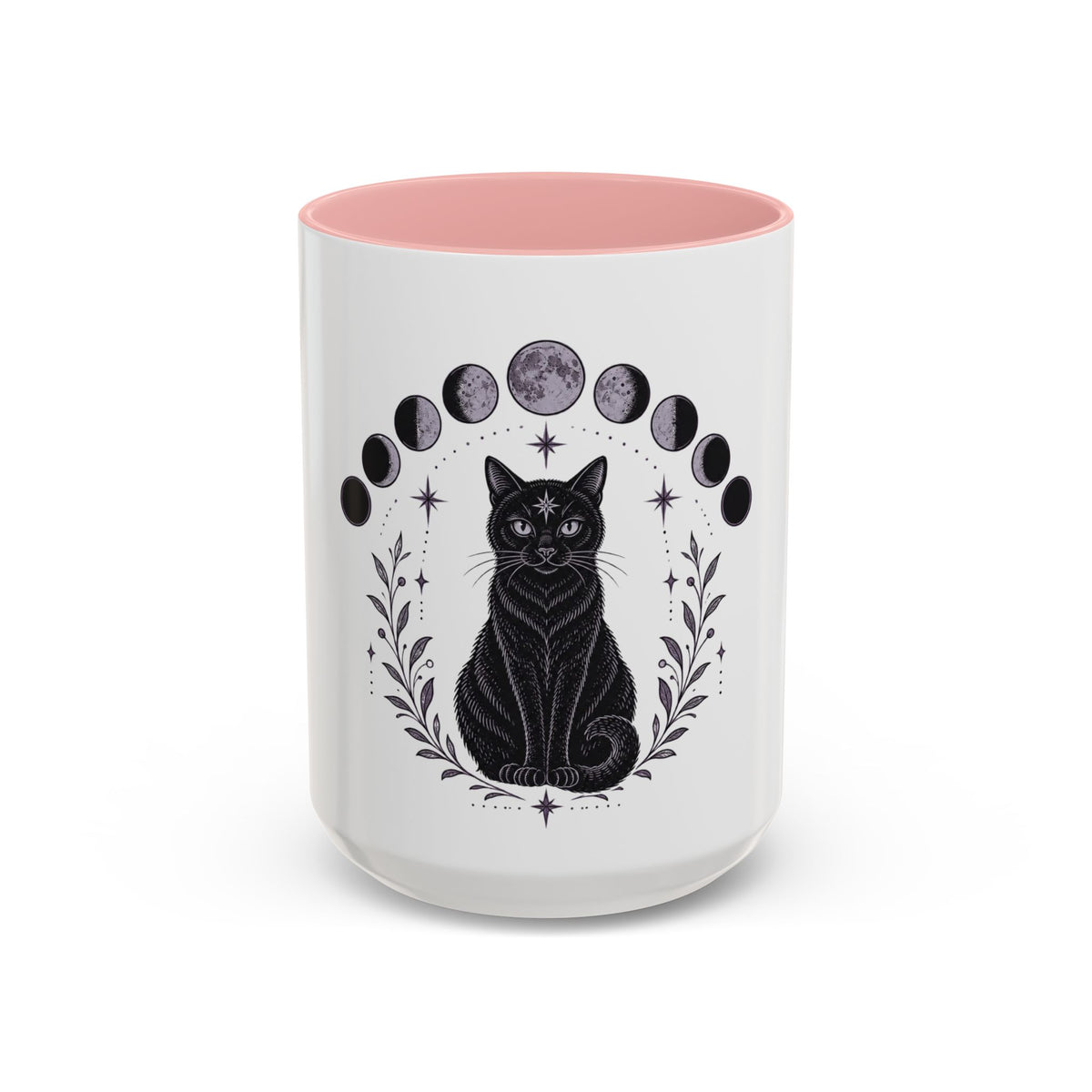 Black Cat Moon Phases Coffee Mug (11 oz /15 oz)