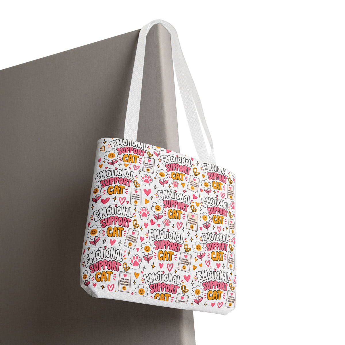 Emotional Support Cat All Over Print Tote Bag