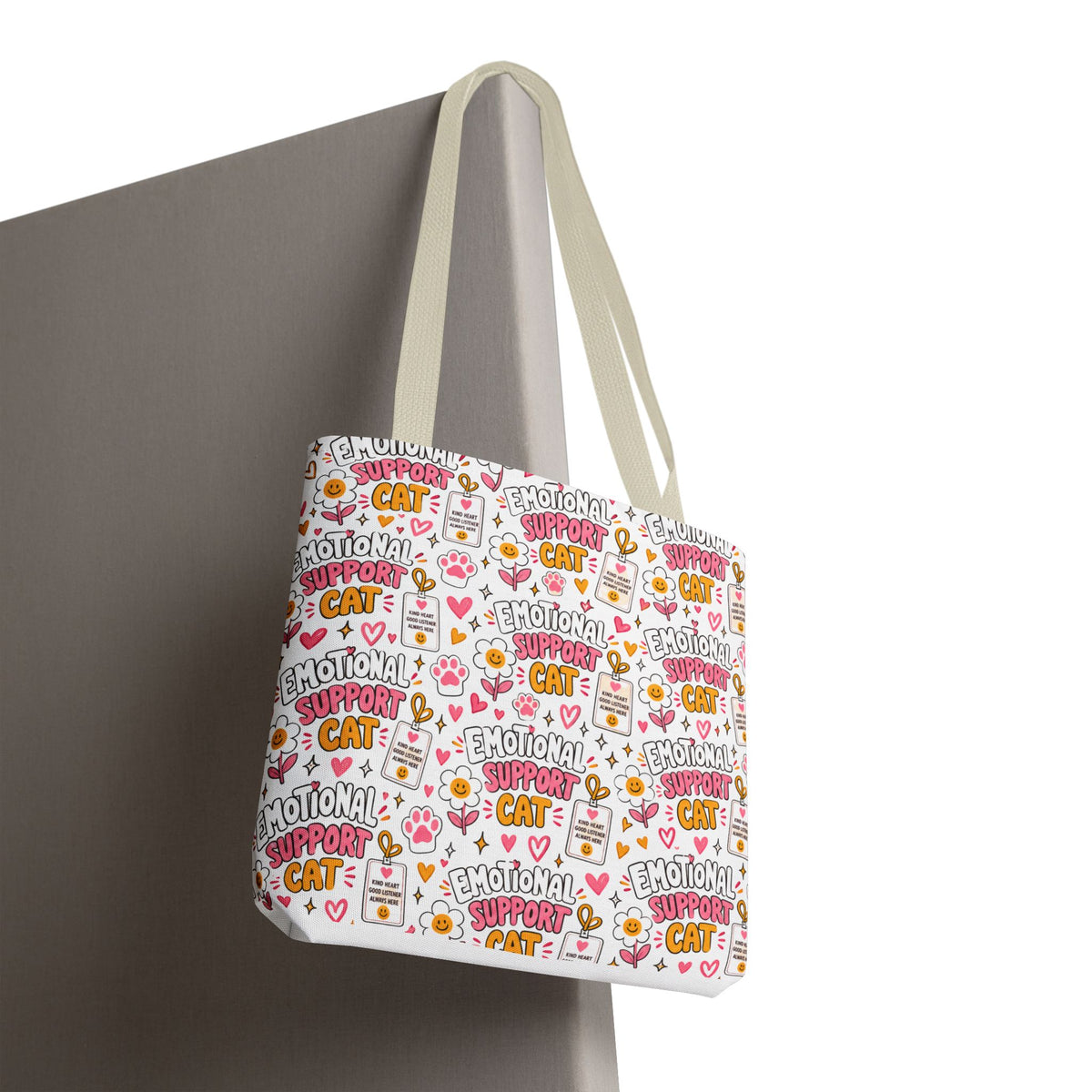 Emotional Support Cat All Over Print Tote Bag