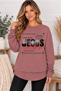 Jesus Gods With You - Christian Women's Weekend Fleece Sweatshirt
