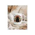 Mystic Black Cat with Moon Phases & Floral - 15oz Coffee Mug